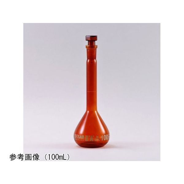 アズワン メスフラスコ 茶 ガラス栓付 50mL NS12/21 65-0504-28 1個（直送品）