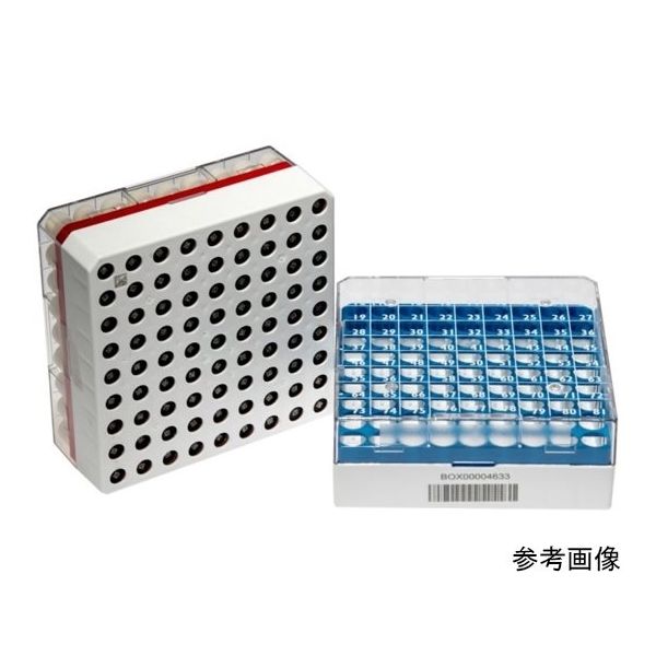 東京エム・アイ商会 クライオチューブボックス 2.0mL/2D ブルー 81本用 BSM580612D/AZ 1袋(5個)（直送品）