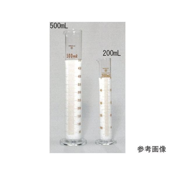北海 メスシリンダー 200mL 0407C 1個 65-0506-60（直送品）