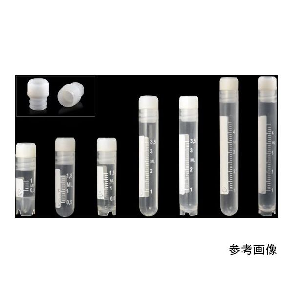 東京エム・アイ商会 クライオチューブ 1.2mL 自立型 インナーキャップ 500本(50本×10袋) CL1ARBIPSTS 1箱(500個)（直送品）