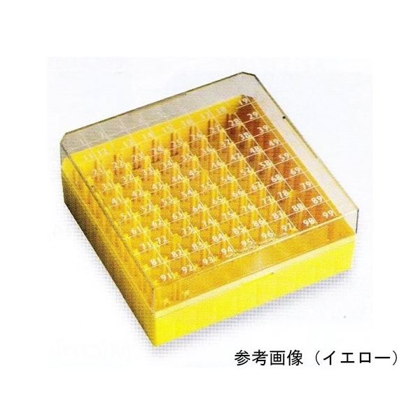 東京エム・アイ商会 クライオチューブボックス 1.2/2.0mL ブルー 100本用 BSM58100/AZ 1袋(5個)（直送品）