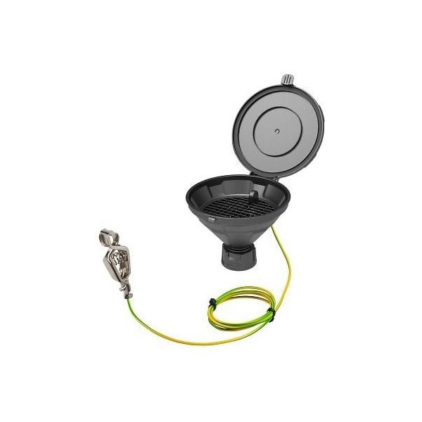 アズワン 廃液回収用ロート(導電タイプ) フタ、ふるい GL45 318962 1セット 1-1733-26（直送品）