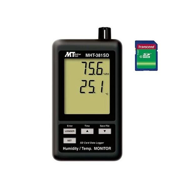 アズワン データロガデジタル温・湿度計 中国語版校正証明書付 MHT-381SD 1個 1-2517-01-57（直送品）