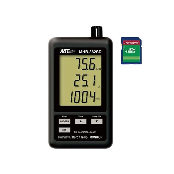 アズワン データロガデジタル温・湿度計 中国語版校正証明書付 MHB-382SD 1個 1-2517-02-57（直送品）