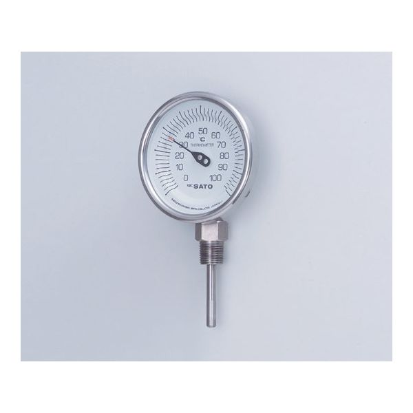 アズワン バイメタル式温度計 200 校正証明書付 BM-S-90S 1台 2-1339-04-20（直送品）