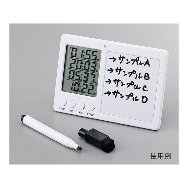 アズワン 4連タイマー ホワイトボード付 英語版校正証明書付 3-6025-01-56 1個（直送品）
