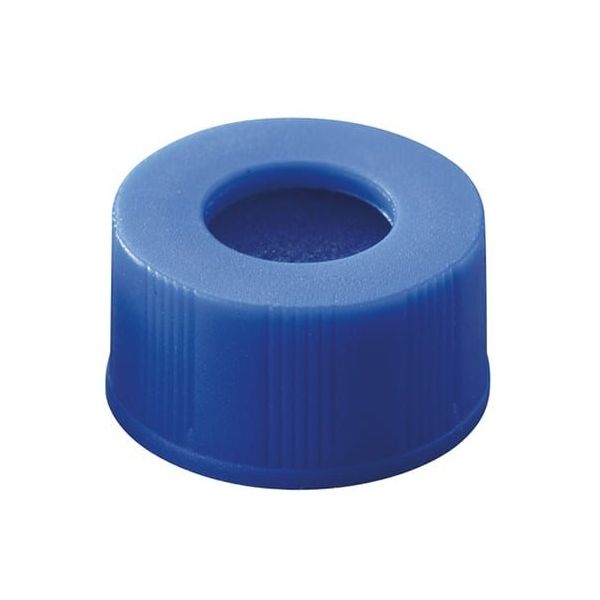 SHINDO 低溶出広口スクリューキャップバイアル スリット有セプタム付き青キャップ 100個入 6904-50000 1箱(100個)（直送品）