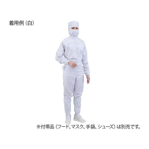 アズワン アズピュアクリーンスーツII(フード別・サイドファスナー型) 白 M 4-3174-02 1枚（直送品）
