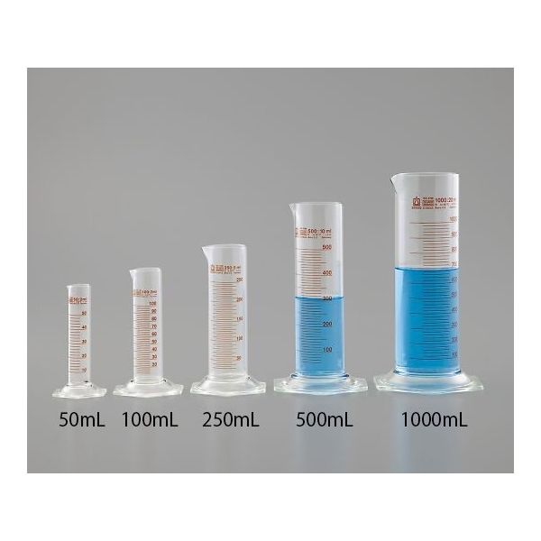 アズワン メスシリンダー(太型) 50mL 校正証明書付 4-2447-01-20 1本（直送品）