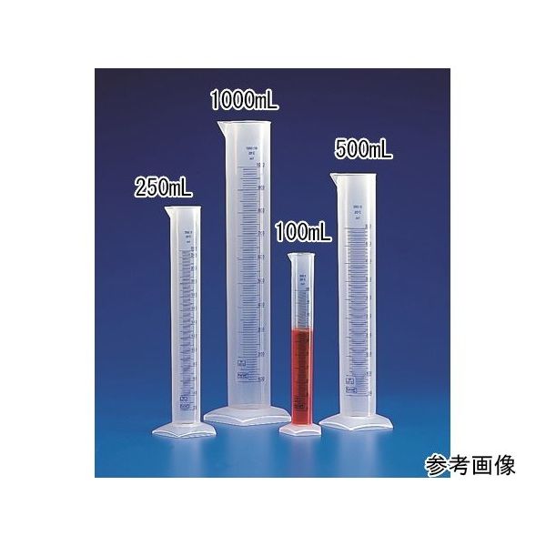 Kartell PPメスシリンダー 500mL 青目盛付き 2565 1個 4-3159-01（直送品）