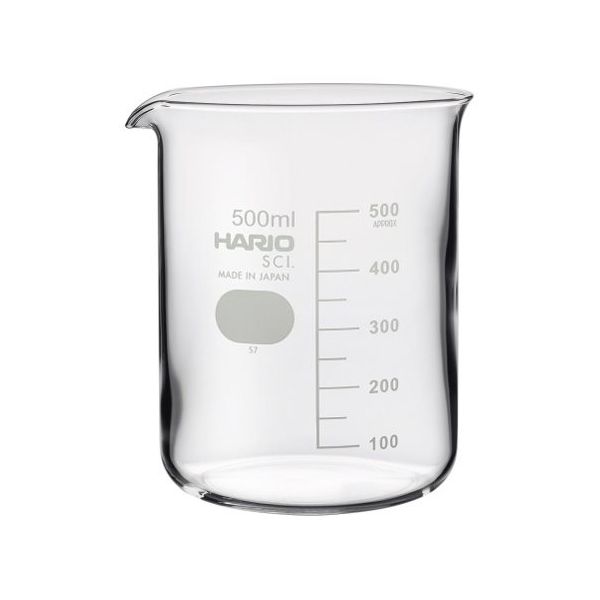 HARIO ビーカー 500mL 12個入 B-500 SCI 1箱(12個) 6-214-36（直送品）