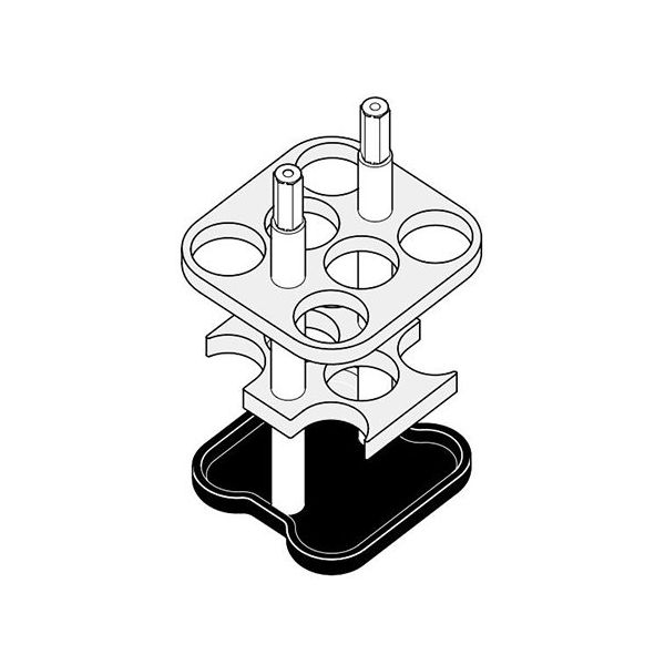 エッペンドルフ・ハイマック・テクノロジーズ アダプター 15mL×6 Aー4ー38用 長方形バケット付き 5702 712.000 1セット（直送品）