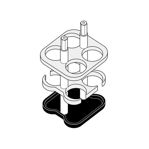 エッペンドルフ・ハイマック・テクノロジーズ アダプター 20mL×4 Aー4ー38用 長方形バケット付き 5702 713.007 1セット（直送品）