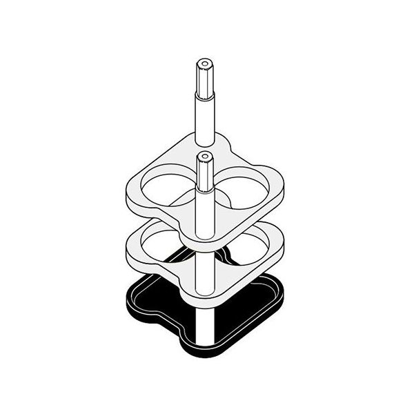 エッペンドルフ・ハイマック・テクノロジーズ アダプター 25mL×2 Aー4ー38用 長方形バケット付き 5702 716.006 1セット（直送品）