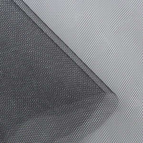 コスモテキスタイル ソフトチュール生地 巾115cm×5m切売カット 黒 AD1820-10-5M（直送品）