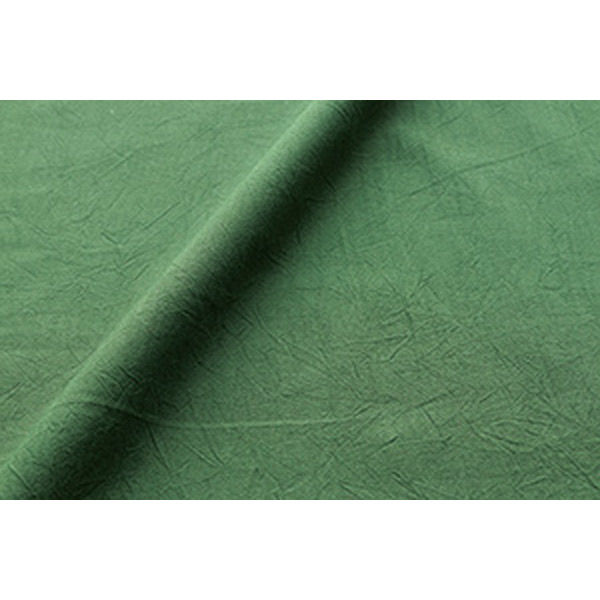 シーチングハンドワッシャー 無地 シワ加工 ディープグリーン 巾約110cm×5m切売カット AD2678-256-5M（直送品）