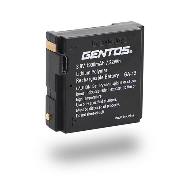 【受注生産品】 ジェントス ヘッドライト用充電池 GA-12 1個（直送品） - アスクル その他