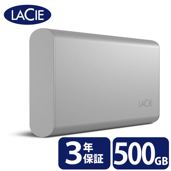 SSD 外付け 500GB ポータブル 3年保証 Portable SSD STKS500400 LaCie 1個（直送品）