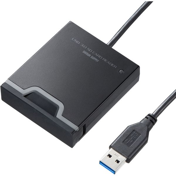 サンワサプライ USB3.2 Gen1 SDカードリーダー ADR-3SDUBKN 1個 - アスクル