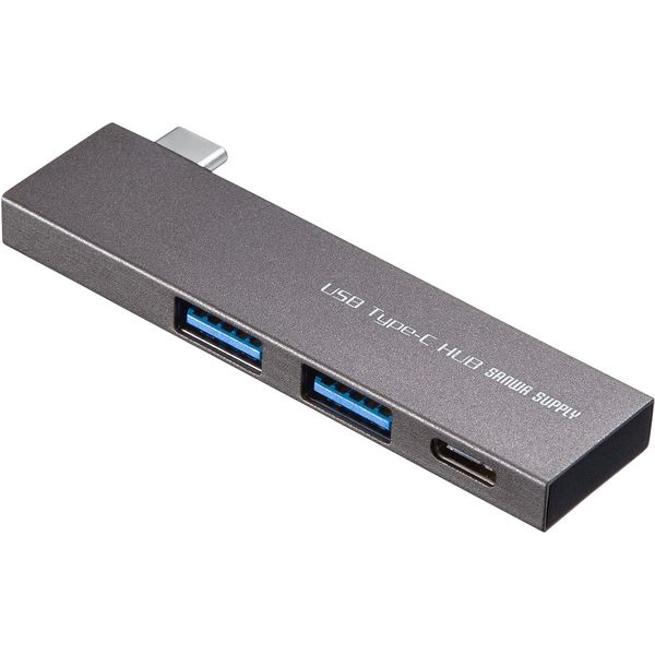 サンワサプライ USB Type-C 3ポートスリムハブ USB-3TCH22SN 1個