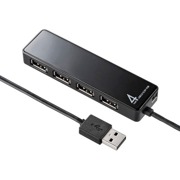 USB2.0 4ポートハブ ブラック _