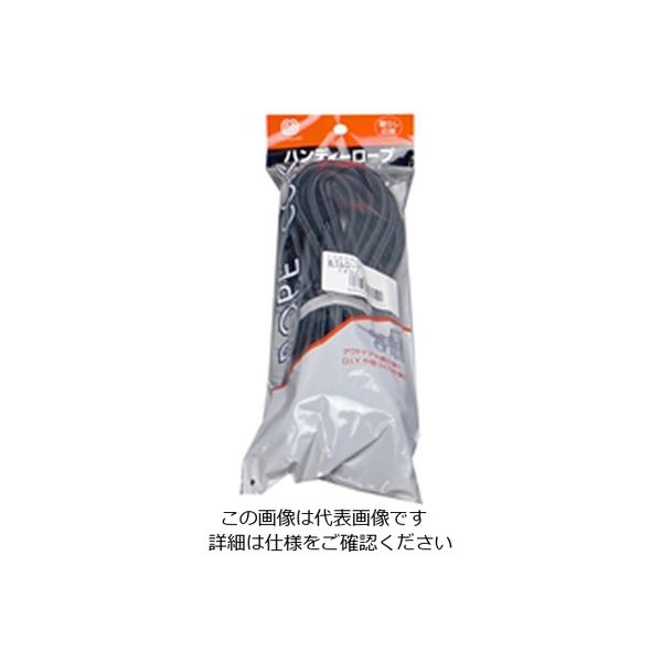 松浦工業 丸ゴムロープ 約7ミリΦX5M黒 4984834562520 1セット(3個)（直送品）