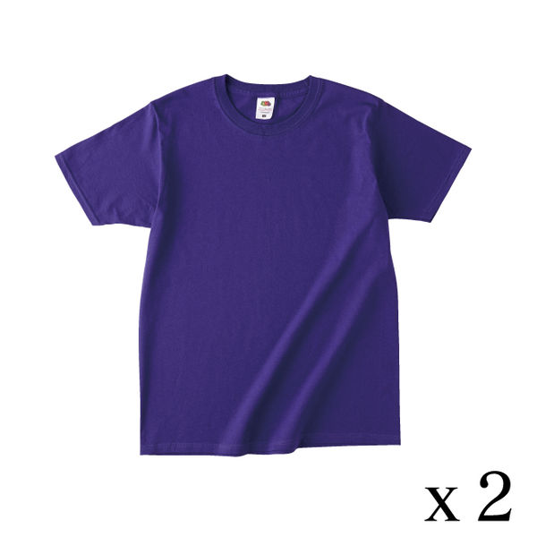 TRUSS フルーツベーシックTシャツ　サイズXL　4.8oz　パープル　1セット（2着入）（直送品）