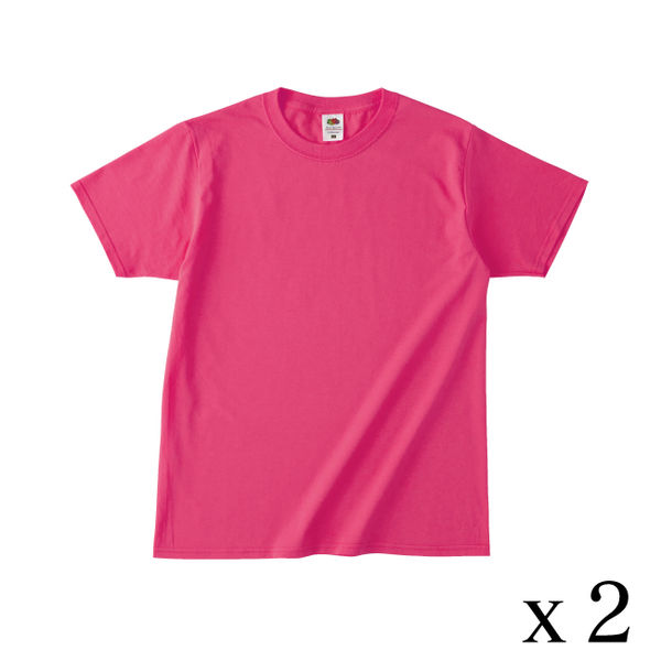 TRUSS フルーツベーシックTシャツ　サイズXL　4.8oz　サイバーピンク　1セット（2着入）（直送品）