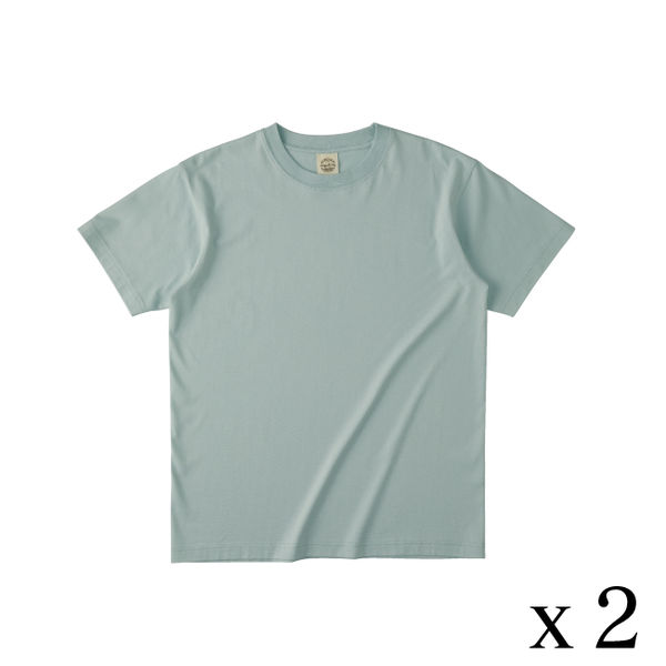 TRUSS オーガニックコットンTシャツ　サイズL　5.3oz　シャロウグリーン　1セット（2着入）（直送品）