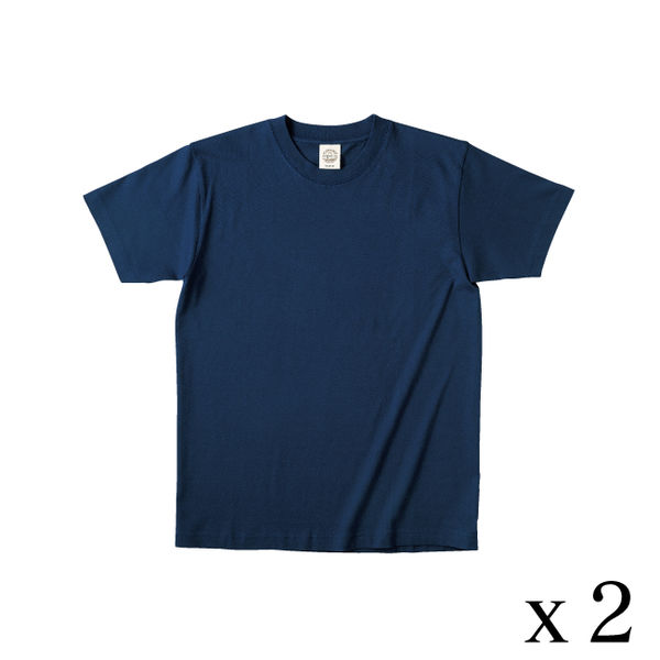 TRUSS オーガニックコットンTシャツ サイズM 5.3oz パープルネイビー 1セット（2着入）（直送品） - アスクル