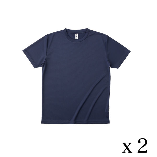 TRUSS リサイクルポリエステルTシャツ　サイズXXL　4.4oz　ネイビー　1セット（2着入）（直送品）