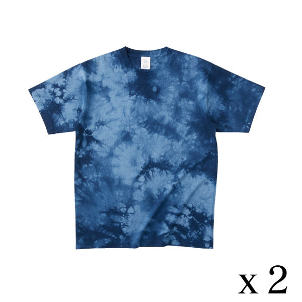 TRUSS タイダイTシャツ　サイズXXL　6.2oz　Mネイビー　1セット（2着入）（直送品）