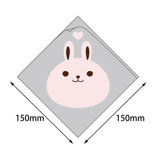 ヤマニパッケージ シュー袋 ウサギ 150角 5000枚(100×50) 10-257 1ケース(5000枚入(100枚×50袋))（直送品）