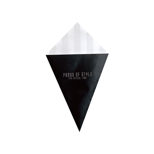 ヤマニパッケージ 10-319B モノトーン耐油三角袋ブラック 3000枚(100×30) 1ケース(3000枚入(100枚×30袋))（直送品）