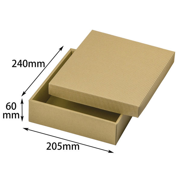 ヤマニパッケージ ナチュラルBOX9号ヒモ無 100枚 16-14N 1ケース(100枚入)（直送品）