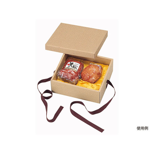 ヤマニパッケージ 16-19B ナチュラルBOX16号ヒモ付・布付 100枚(50×2) 1ケース(100枚入(50枚×2袋))（直送品）