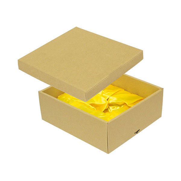 ヤマニパッケージ 16-19BN ナチュラルBOX16号ヒモ無・布付 100枚(50×2) 1ケース(100枚入(50枚×2袋))（直送品）