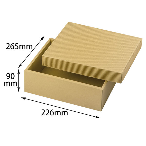 ヤマニパッケージ ナチュラルBOX24号ヒモ無 100枚 16-24N 1ケース(100枚入)（直送品）