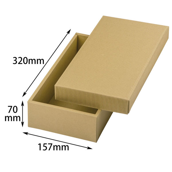 ヤマニパッケージ ナチュラルBOX25号ヒモ無 100枚(50×2) 16-25N 1ケース(100枚入(50枚×2袋))（直送品）