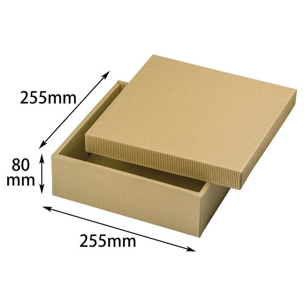 ヤマニパッケージ ナチュラルBOX33号255角ヒモ無 100枚 16-33N 1ケース(100枚入)（直送品）