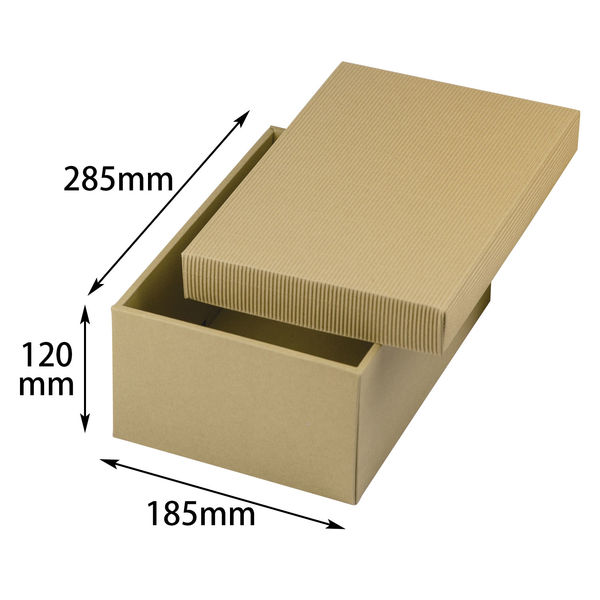 ヤマニパッケージ ナチュラルBOX3号ヒモ無 100枚 16-8N 1ケース(100枚入)（直送品）