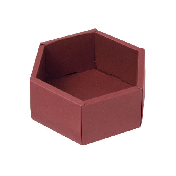 ヤマニパッケージ 19-610A 六角(小)あずき 200枚(100×2) 1ケース(200枚入(100枚×2袋))（直送品）