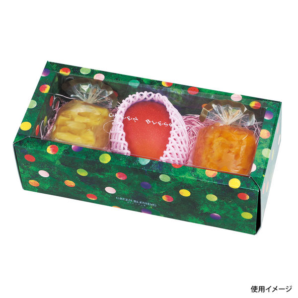 L-2321 みどりのめぐ実 3P グリーン 100枚(10×10) 573860 1ケース(100枚入(10枚×10袋))（直送品）