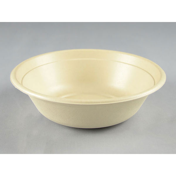 パックスタイル エコ容器 BB竹バガス どんぶり205φ×60H ラミ パルプモールド 本体 クラフト色　500枚(50×10)（直送品）