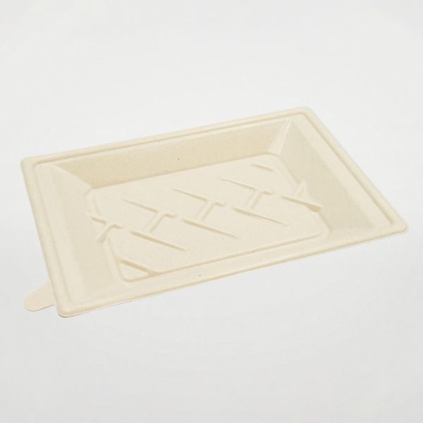 エコ容器 WB麦バガス寿司容器N-8ラミ パルプモールド 寿司容器 クラフト色 450枚(50×9) 663570（直送品）