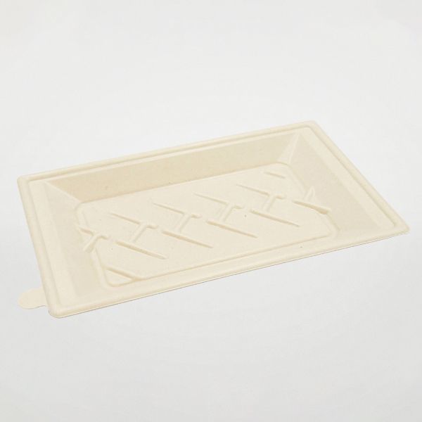 エコ容器 WB麦バガス寿司容器N-10ラミ パルプモールド 寿司容器 クラフト色 400枚(50×8) 663571（直送品）