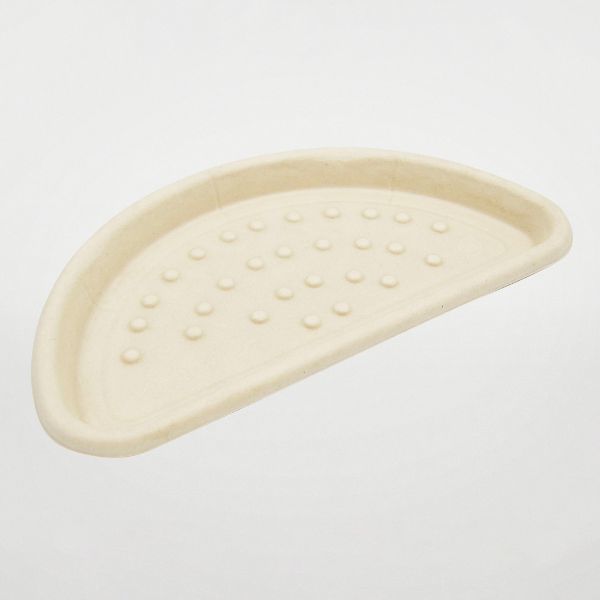 エコ容器 WB麦バガスピザ10インチハーフ パルプモールド ピザ容器 クラフト色 450枚(50×9) 663573（直送品）