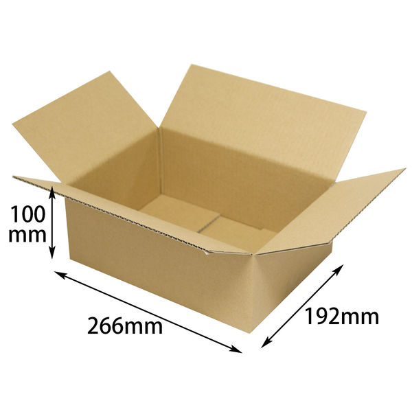 ヤマニパッケージ カル段A式段ボール3 100枚(10×10) EE-324 1ケース(100枚入(10枚×10袋))（直送品）