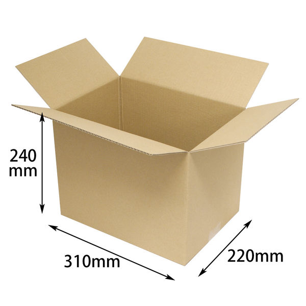 ヤマニパッケージ カル段A式段ボール4 100枚(10×10) EE-325 1ケース(100枚入(10枚×10袋))（直送品）