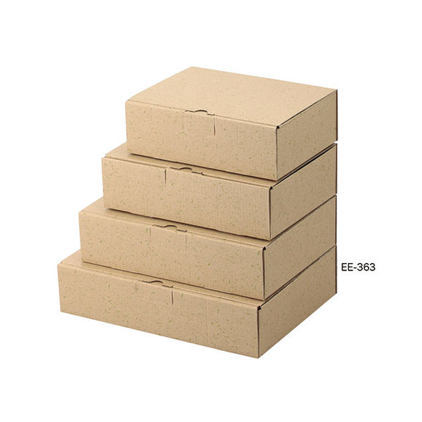 ヤマニパッケージ EE-363 カル段組立式 7.5cm 100枚(25×4) 1ケース(100枚入(25枚×4袋))（直送品）